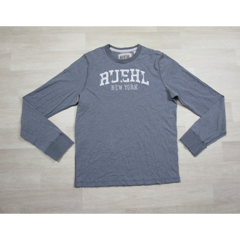 Vintage Y2K RUEHL No.‎ 925 Long Sleeve T-Shirt Men's (L) Opaque Print New York